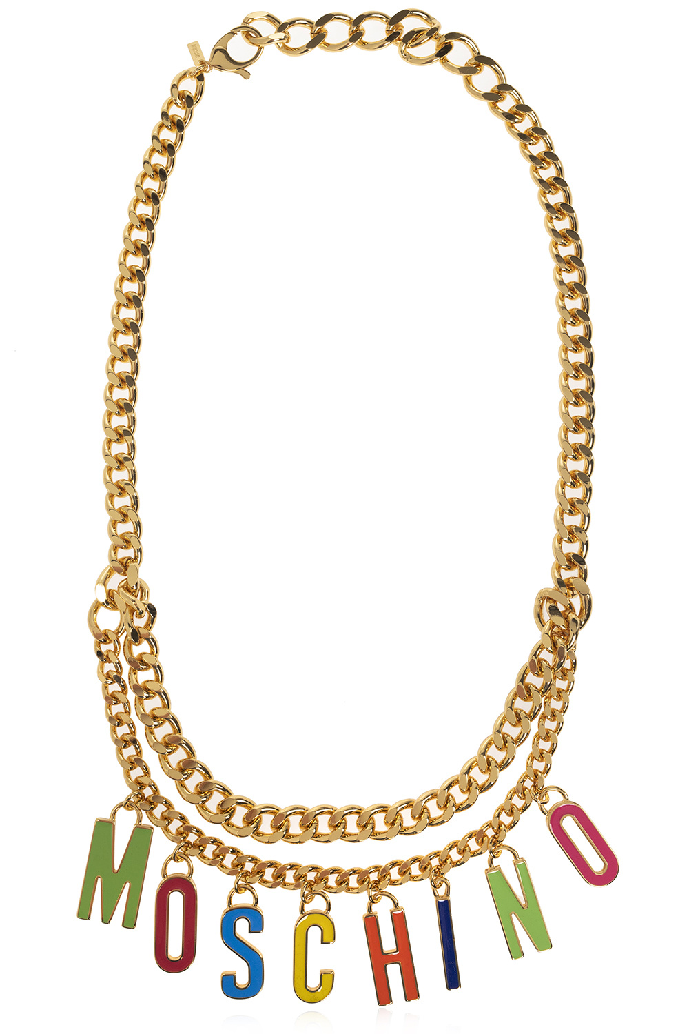 Gold moschino discount chain belt